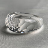 High quality inclusion free quartz statement ring for women