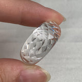 Handcrafted clear quartz ring from single crystal stone
