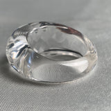 Luxury handcrafted clear quartz statement ring with no inclusions
