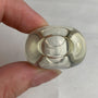 Clear AAAA grade yellow quartz sculptural statement ring