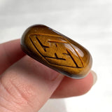 AAAA grade tiger eye crystal ring with thick comfortable band