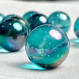 Aura quartz polished sphere