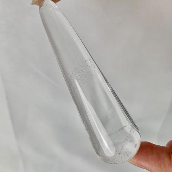 Natural quartz acupressure wand