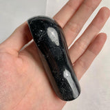 Smooth polished black crystal wand