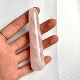 Smooth pink crystal massage wand