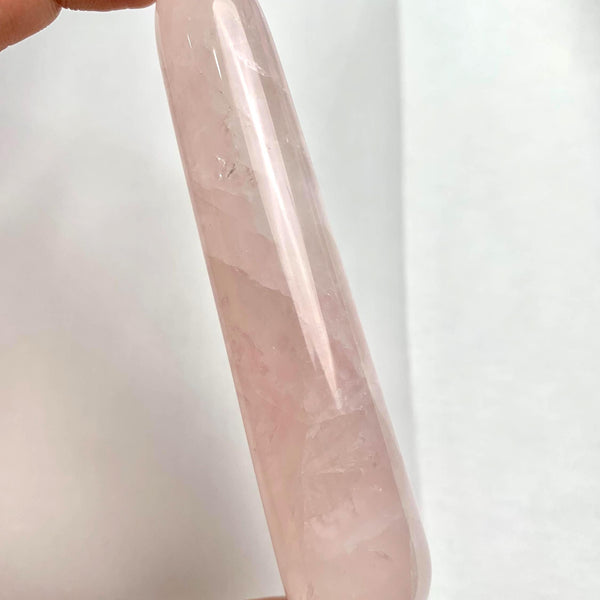 Rose quartz wellness crystal wand