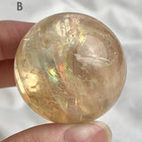 Honey calcite crystal ball for home decor
