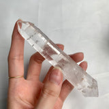Long Lemurian Quartz specimen measuring 151mm in length