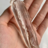 Collector quality Lemurian Quartz showing etched ribbed side