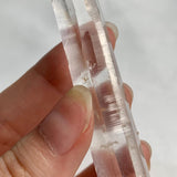 Close up of elongated quartz laser formation and termination
