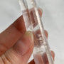 Close up of elongated quartz laser formation and termination
