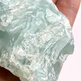 Close up of natural aquamarine crystal