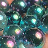 Small aqua aura quartz sphere