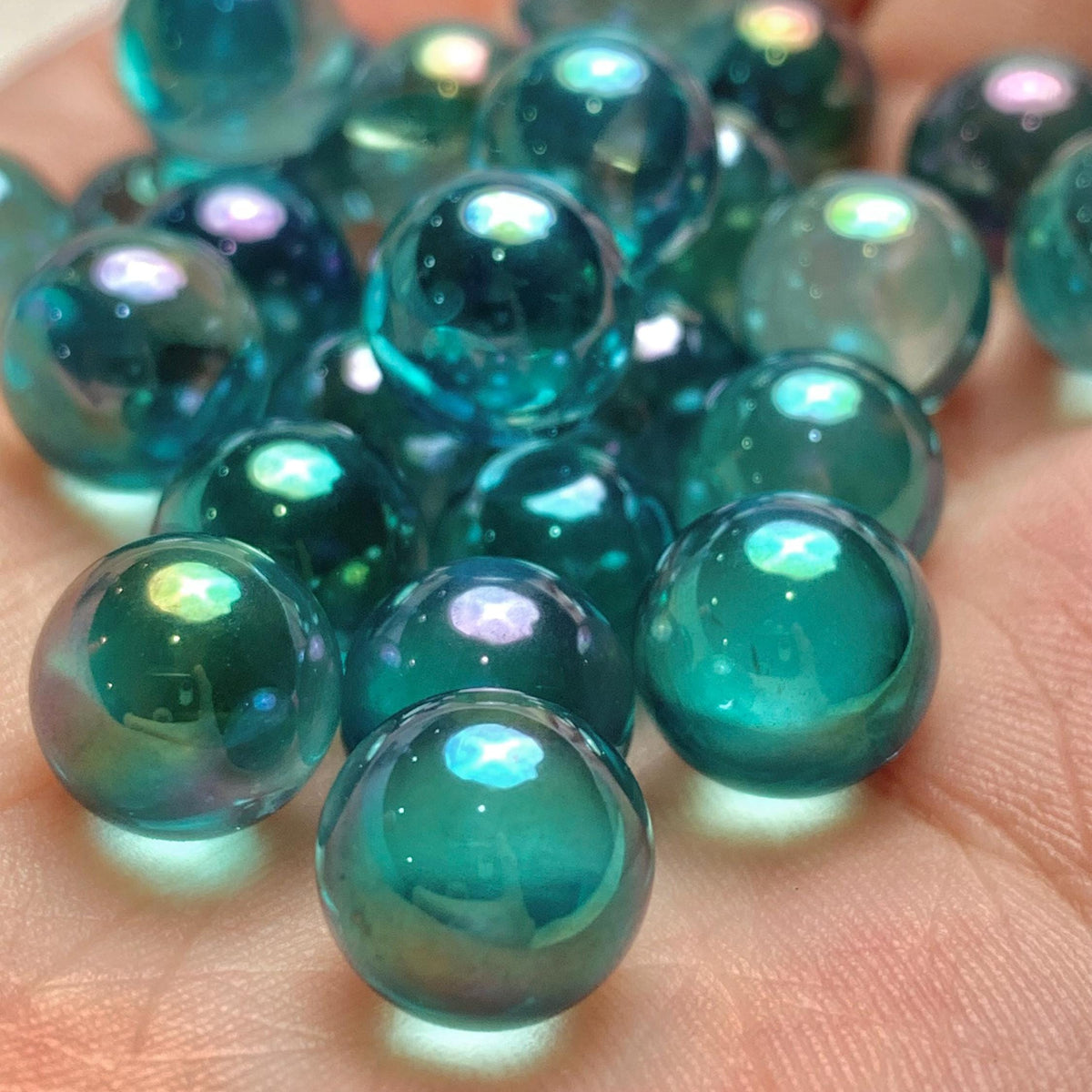 Polished aura crystal sphere