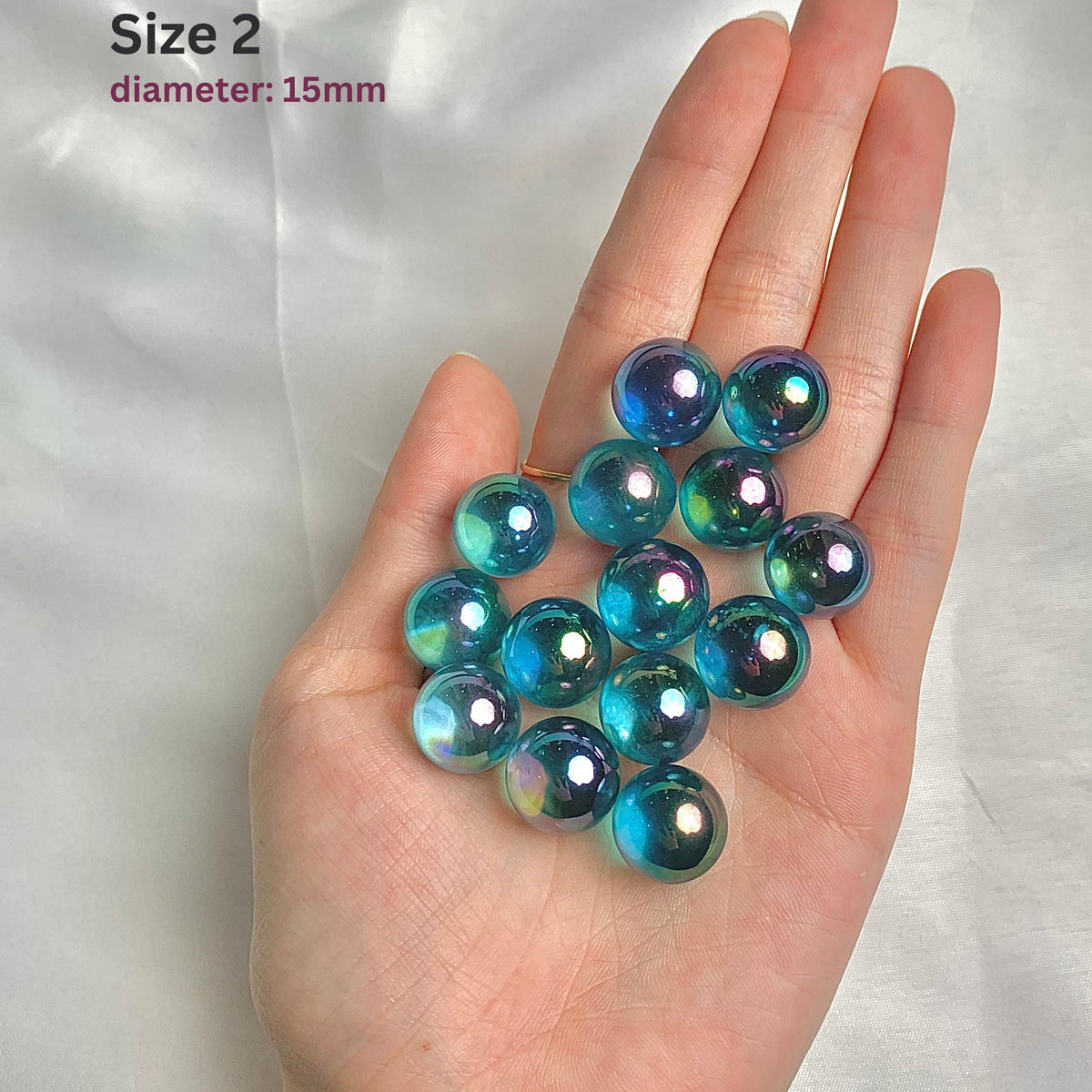 Aura quartz sphere size 2