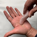 Natural rose quartz acupressure tool