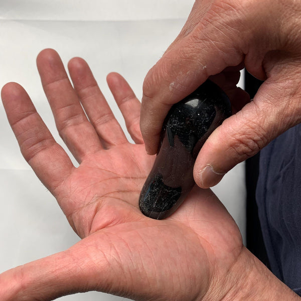 Reflexology black crystal massage tool