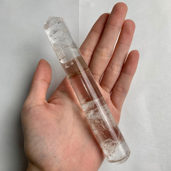 Clear quartz wand polished crystal