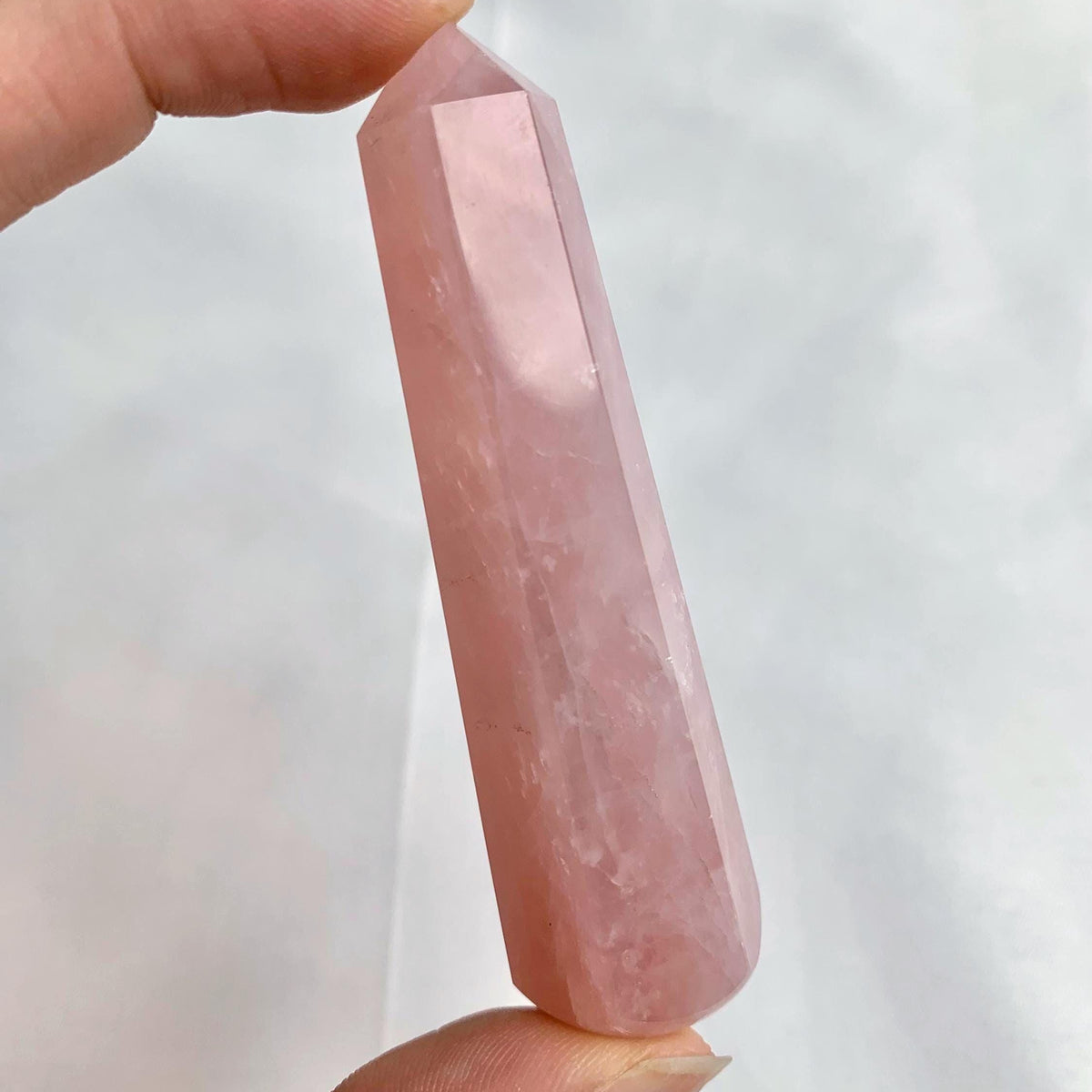 Rose quartz pointed massage wand