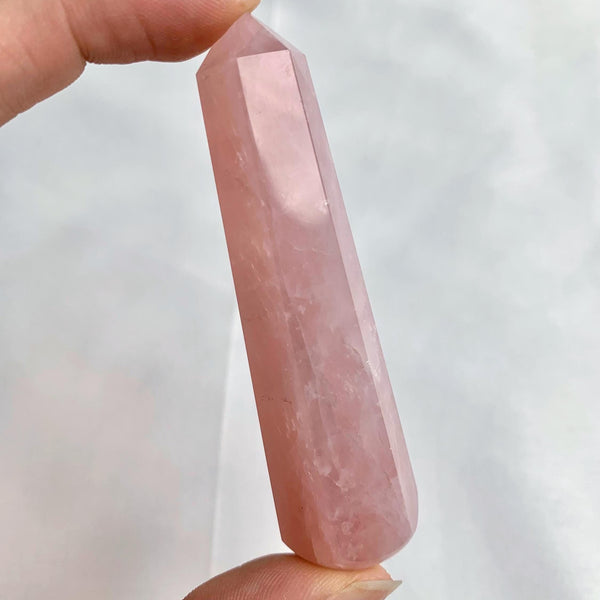 Rose quartz pointed massage wand