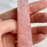 Hexagonal rose quartz massage wand