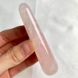 Natural rose quartz acupressure tool