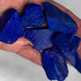 Gem quality raw Lapis Lazuli rough from Afghanistan with deep ultramarine blue color