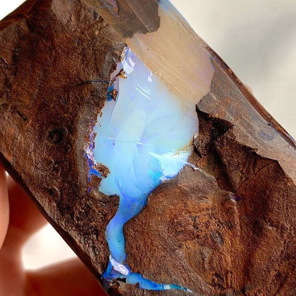 Collector grade raw boulder opal mineral specimen