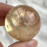 Honey calcite sphere for crystal collection