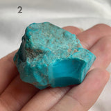 Natural Arizona turquoise rough with uniform blue color