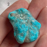 Rare closed mine turquoise gemstone with vibrant blue color