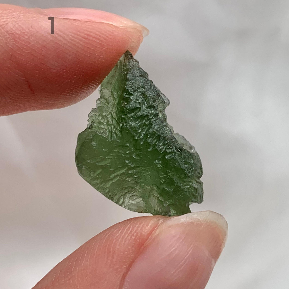 Raw Moldavite crystal for collection and meditation