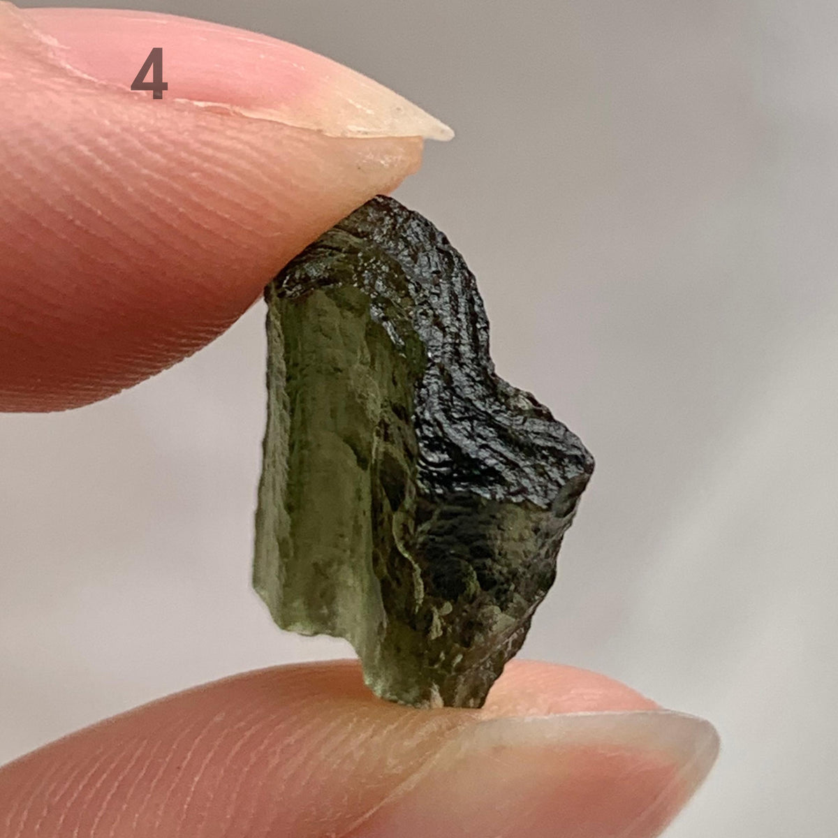 Raw Czech Moldavite specimen suitable for mineral collections