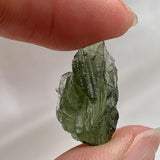 Authentic raw Moldavite crystal from Czech Republic