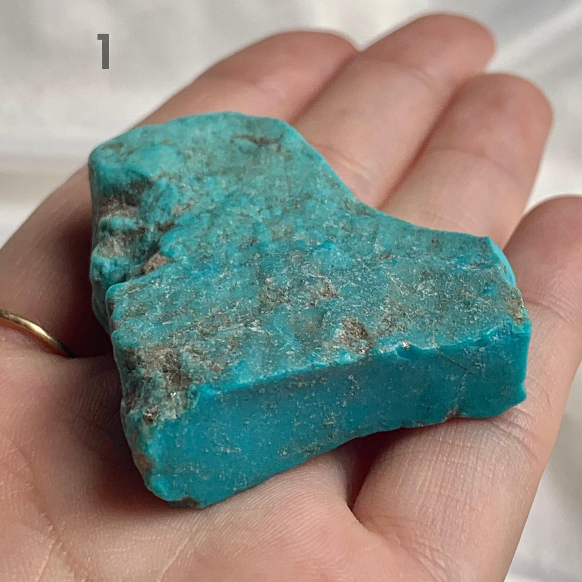 Natural turquoise rough for cabochon cutting