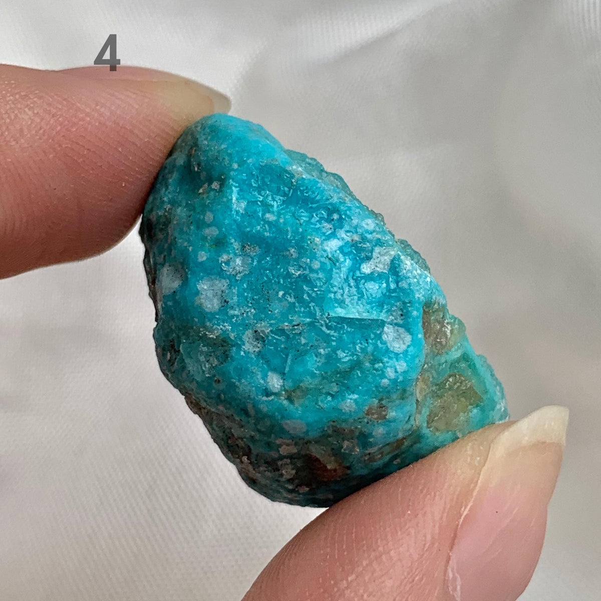 Rare American turquoise gemstone with clean uniform coloration