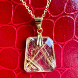 Premium golden rutile crystal pendant for collectors and crystal lovers