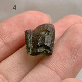 Authentic Moldavite collector stone with unique natural formation
