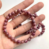Pink rubellite tourmaline crystal bracelet for women and men
