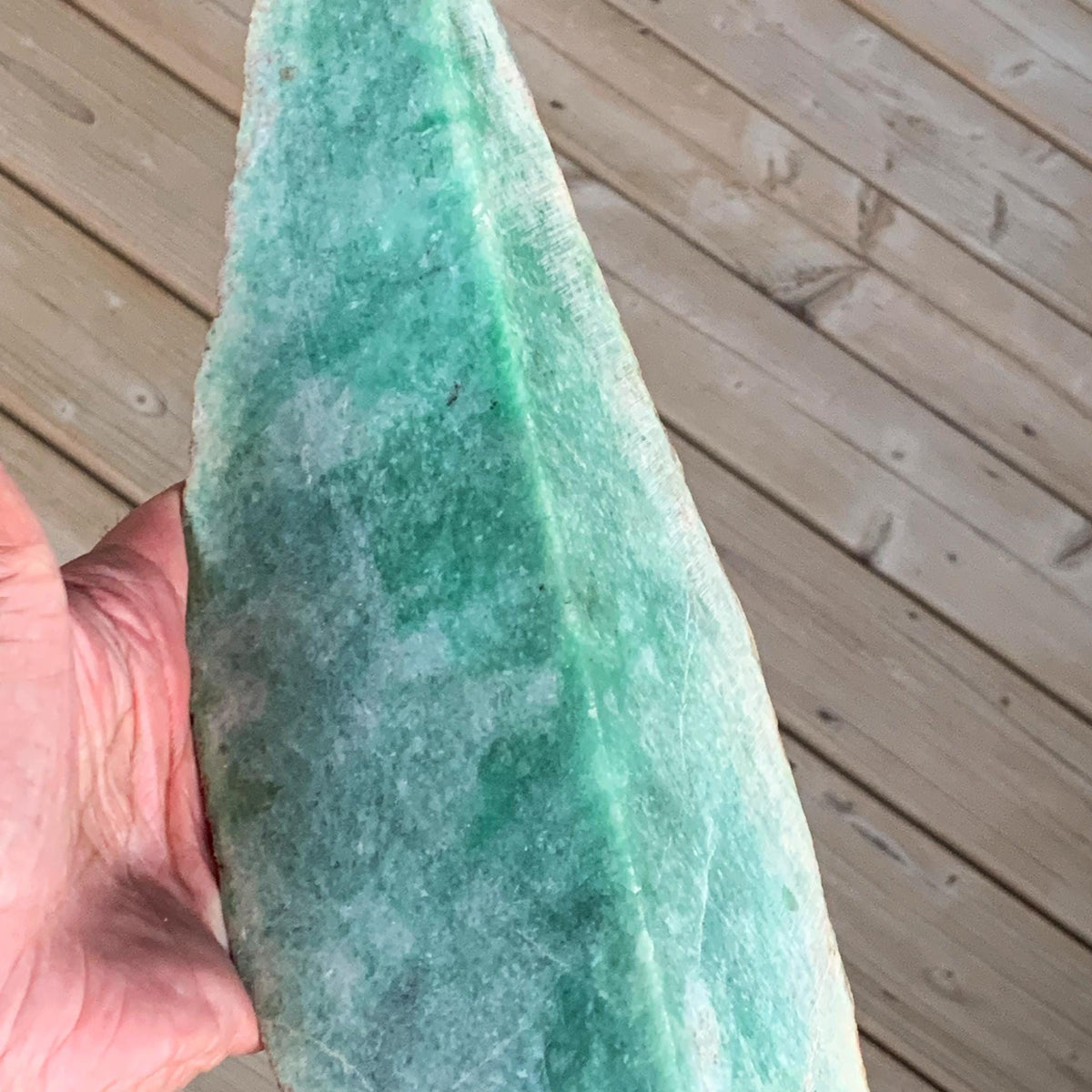 Raw Type A Jadeite Jade Specimen 2.1kg 4.63lbs - Large Untreated Rough Jade Boulder - High Grade Display Stone for Collectors & Home Décor
