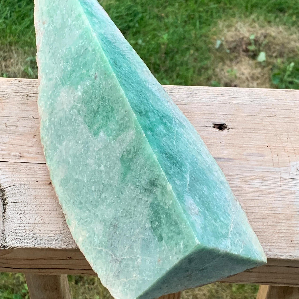 Raw Type A Jadeite Jade Specimen 2.1kg 4.63lbs - Large Untreated Rough Jade Boulder - High Grade Display Stone for Collectors & Home Décor