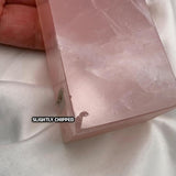 Rose Quartz Obelisk Tower 72mm Large Crystal Obelisk Square Base Gemstone Point