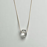 Clear Quartz Skull Pendant Necklace - Carved Crystal Gemstone Charm