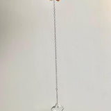 Faceted crystal pendulum with attached chain for crystal collectors