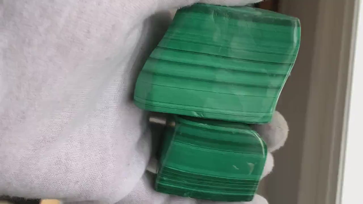 Malachite Polished Freeform | Banded Green Collector Display Stone