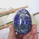 Lapis Lazuli Egg, Polished Crystal, Deep Blue Natural Stone, Reiki Meditation Tool, Royal Blue Gemstone Egg, Metaphysical Gift