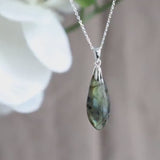 Labradorite Pendant Necklace Sterling Silver