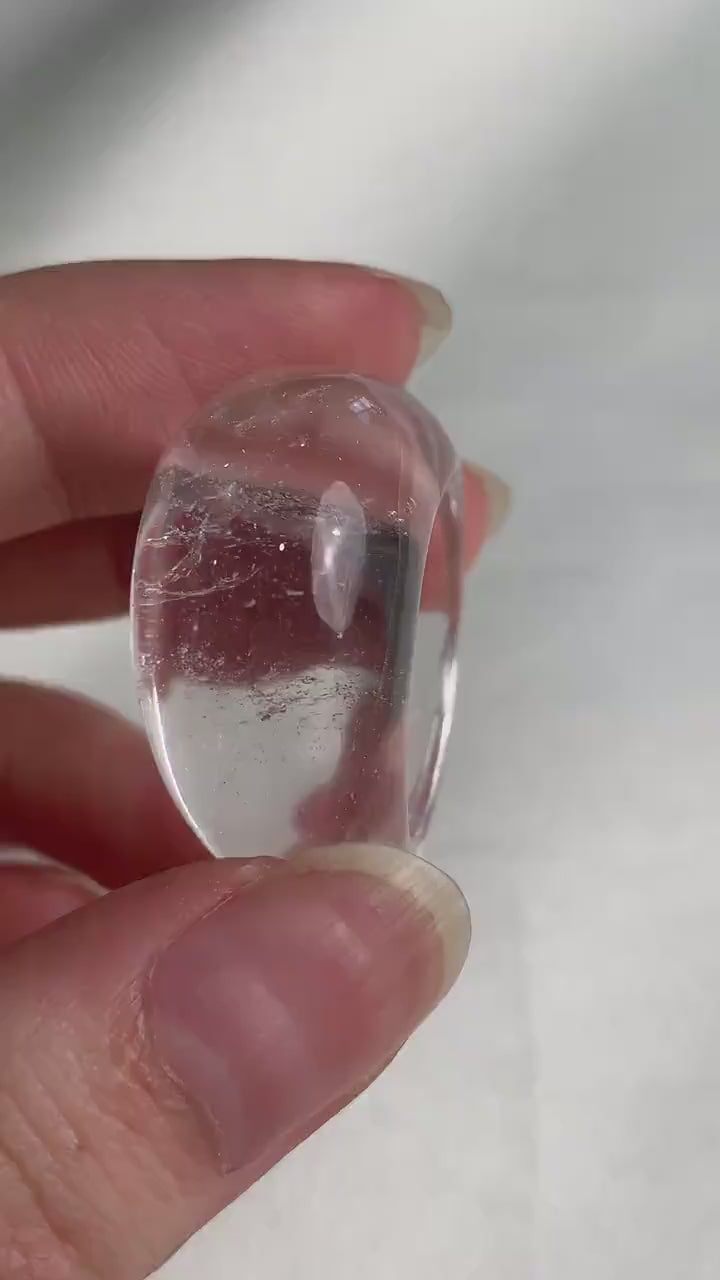 Clear Quartz Dome Statement Ring, Chunky Cocktail Ring, Sculptural Crystal Jewelry