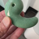 Green Aventurine Magatama | Large Japanese Talisman | Luck, Healing and Protection Stone