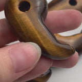 Tiger Eye Magatama 50mm Gemstone Carving, Golden Quartz Pendant